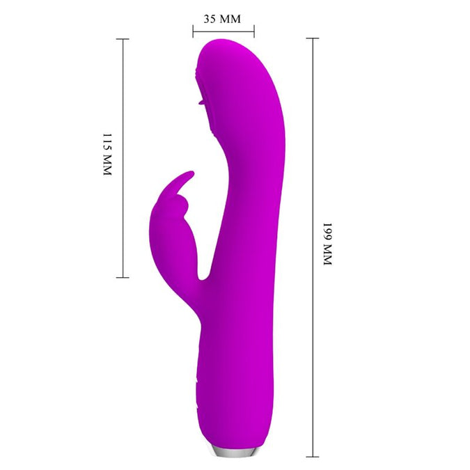 Pretty Love – Rachel Oplaadbare Vibrator met Paarse Zuignap