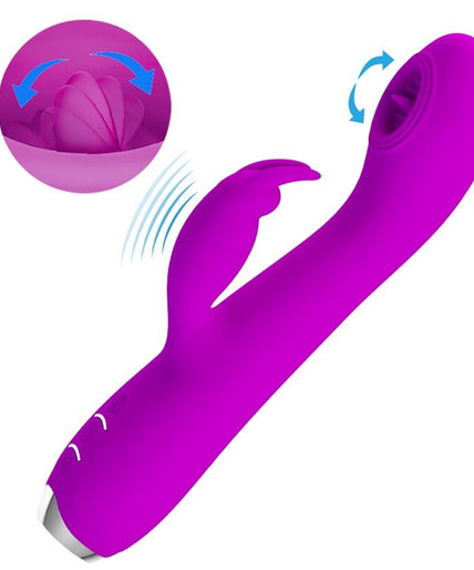 PRETTY LOVE - RACHEL RECHARGEABLE VIBRATOR WITH PURPLE SUCTION CUP PRETTY LOVE - RACHEL RECHARGEABLE VIBRATOR WITH PURPLE SUCTION CUP