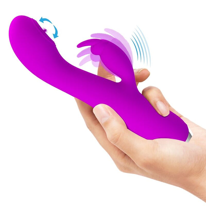 Pretty Love – Rachel Oplaadbare Vibrator met Paarse Zuignap
