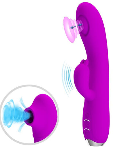PRETTY LOVE - REGINA RECHARGEABLE VIBRATOR-SUCTION GEL PURPLE PRETTY LOVE - REGINA RECHARGEABLE VIBRATOR-SUCTION GEL PURPLE