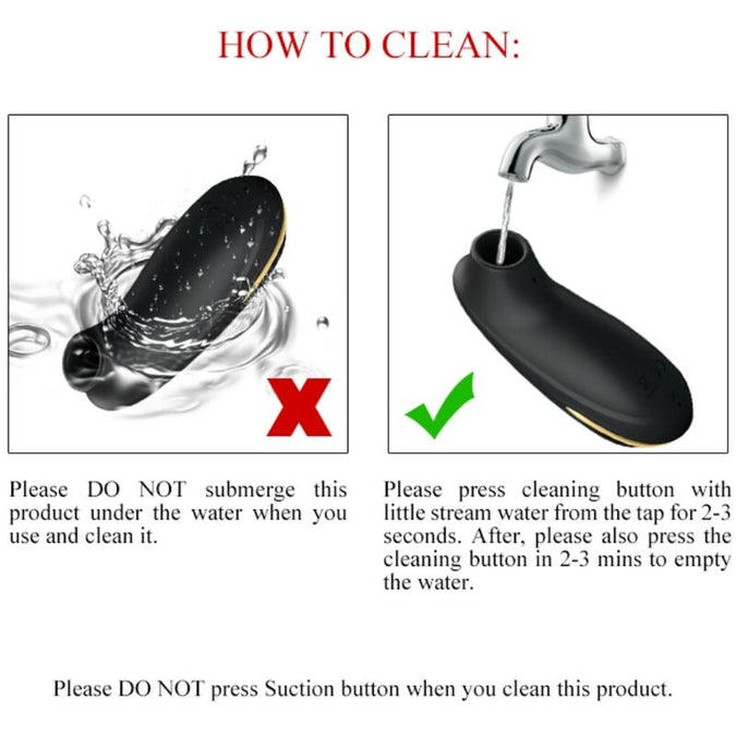 Pretty Love – Luxury Rechargeable Suction Massager Black