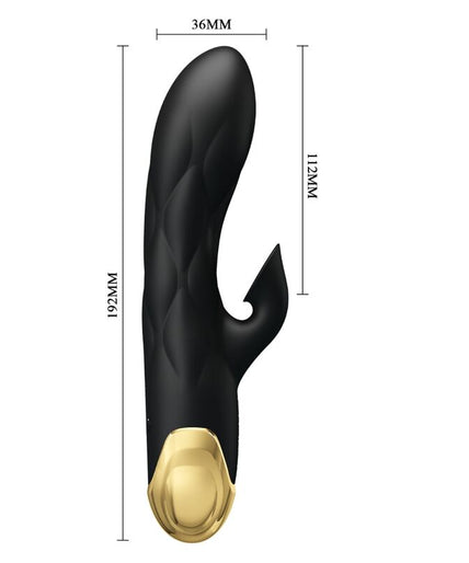 PRETTY LOVE - BLACK RECHARGEABLE GOLD PLATED LUXURY VIBRATOR PRETTY LOVE - BLACK RECHARGEABLE GOLD PLATED LUXURY VIBRATOR