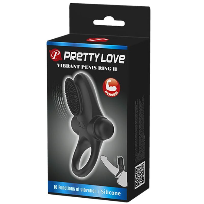PRETTY LOVE - VIBRATORRING II VOOR DE ZWARTE PENIS