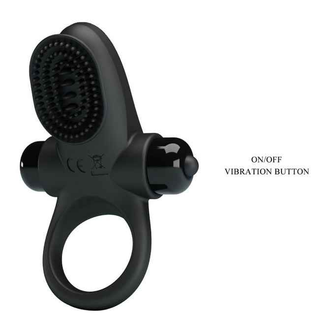 PRETTY LOVE - VIBRATORRING II VOOR DE ZWARTE PENIS