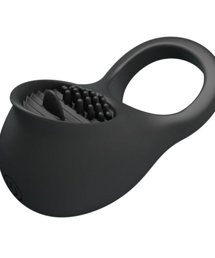 PRETTY LOVE - VIBRATING PENIS RING WITH BLACK TONGUE PRETTY LOVE - VIBRATING PENIS RING WITH BLACK TONGUE