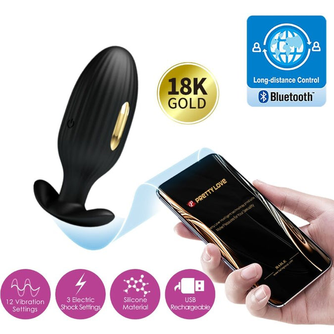 Pretty Love – Jefferson App Controlled Anal Plug Black