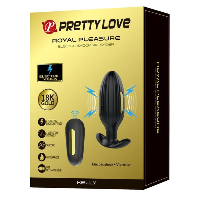 PRETTY LOVE - KELLY ANALE PLUG OPLAADBARE VIBRATOR ZWART