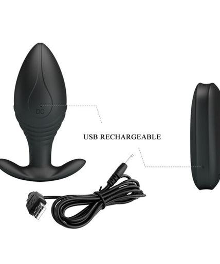 Pretty Love – Regina Anale Plug Oplaadbare Vibrator Zwart Pretty Love – Regina Anale Plug Oplaadbare Vibrator Zwart