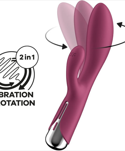 SATISFYER - SPINNING RABBIT 1 CLITORIS AND RED G-SPOT STIMULATION SATISFYER - SPINNING RABBIT 1 CLITORIS AND RED G-SPOT STIMULATION