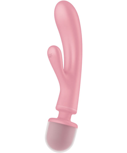 SATISFYER - TRIPLE LOVER RABBIT VIBRATOR MASSAGER PINK SATISFYER - TRIPLE LOVER RABBIT VIBRATOR MASSAGER PINK