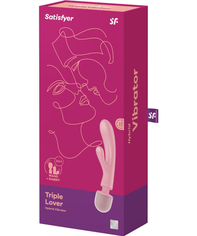 Satisfyer – Triple Lover Rabbit Vibrator Massager Roze
