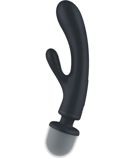 SATISFYER - TRIPLE LOVER RABBIT VIBRATOR MASSAGER GREY SATISFYER - TRIPLE LOVER RABBIT VIBRATOR MASSAGER GREY