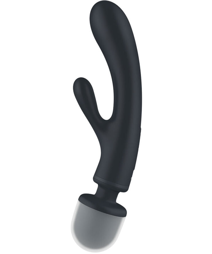 SATISFYER - TRIPLE LOVER RABBIT VIBRATOR MASSAGER GREY