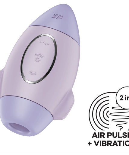 SATISFYER - MISSION CONTROL LILAC SMALL DOUBLE IMPULSE VIBRATOR SATISFYER - MISSION CONTROL LILAC SMALL DOUBLE IMPULSE VIBRATOR