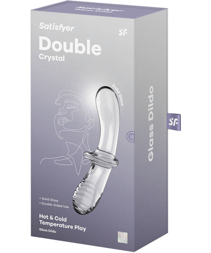 SATISFYER - DOUBLE CRYSTAL DILDO TRANSPARANT