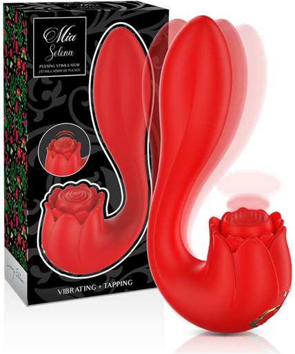 MIA - SELENA STIMULATOR VIBRATING + TAPPING RED MIA - SELENA STIMULATOR VIBRATING + TAPPING RED