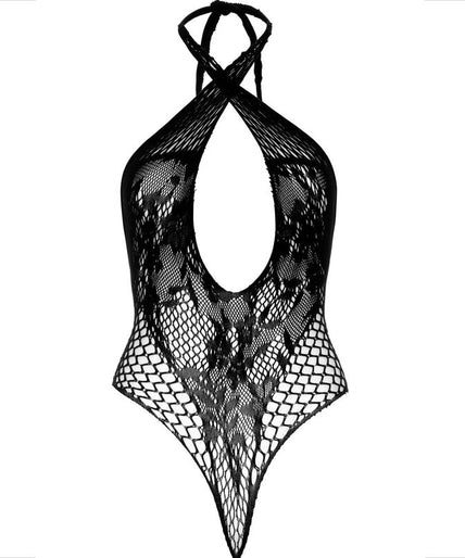 LEG AVENUE - TEDDY HALTER MET KANT ZWART LEG AVENUE - TEDDY HALTER MET KANT ZWART