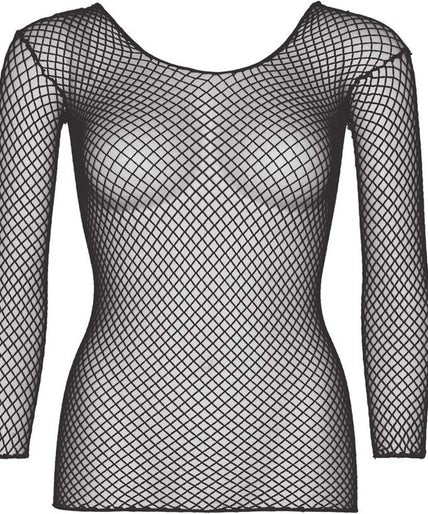 LEG AVENUE - FISHNET LONG SLEEVE T-SHIRT BLACK LEG AVENUE - FISHNET LONG SLEEVE T-SHIRT BLACK