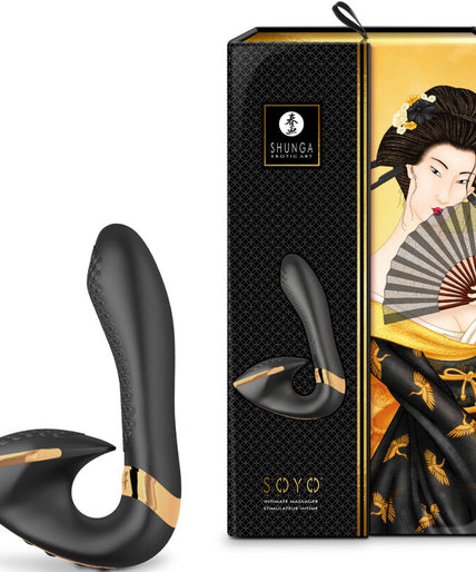 SHUNGA - SOYO INTIMATE MASSAGER BLACK SHUNGA - SOYO INTIMATE MASSAGER BLACK