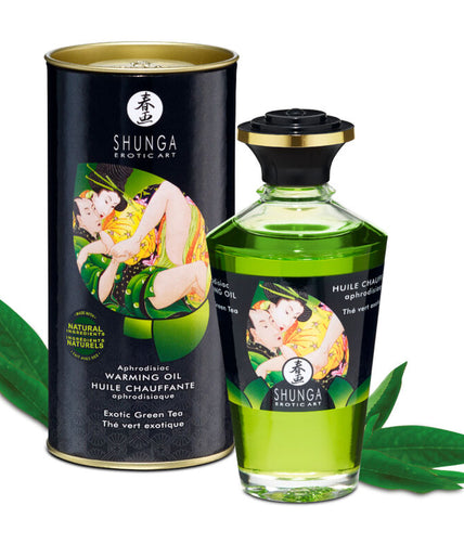 Shunga Organic Green Tea Heat Effect Massage Oil 100ml Shunga Organic Green Tea Heat Effect Massage Oil 100ml