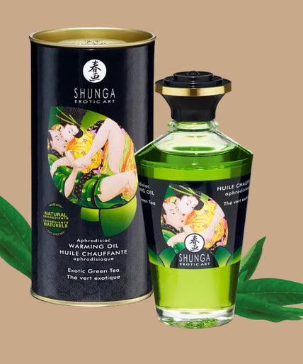 Shunga – Organic Green Tea Heat Effect Massage Oil 100ml Shunga – Organic Green Tea Heat Effect Massage Oil 100ml