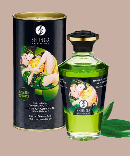 Shunga – Organic Green Tea Heat Effect Massage Oil 100ml Shunga – Organic Green Tea Heat Effect Massage Oil 100ml