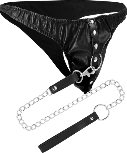DARKNESS - SUBMISSION THONG WITH METAL CHAIN DARKNESS - SUBMISSION THONG WITH METAL CHAIN