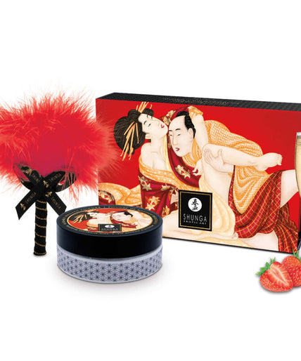 SHUNGA - STRAWBERRY EDIBLE MASSAGE POWDER KIT SHUNGA - STRAWBERRY EDIBLE MASSAGE POWDER KIT