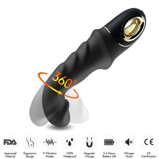 ARMONY - JOYBLADE DILDO VIBRATOR ROTATOR ZWART