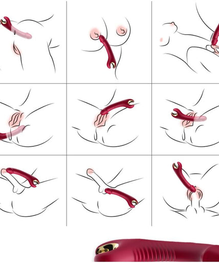 ARMONY - PRINCE DILDO VIBRATOR & ROTATOR RED ARMONY - PRINCE DILDO VIBRATOR & ROTATOR RED