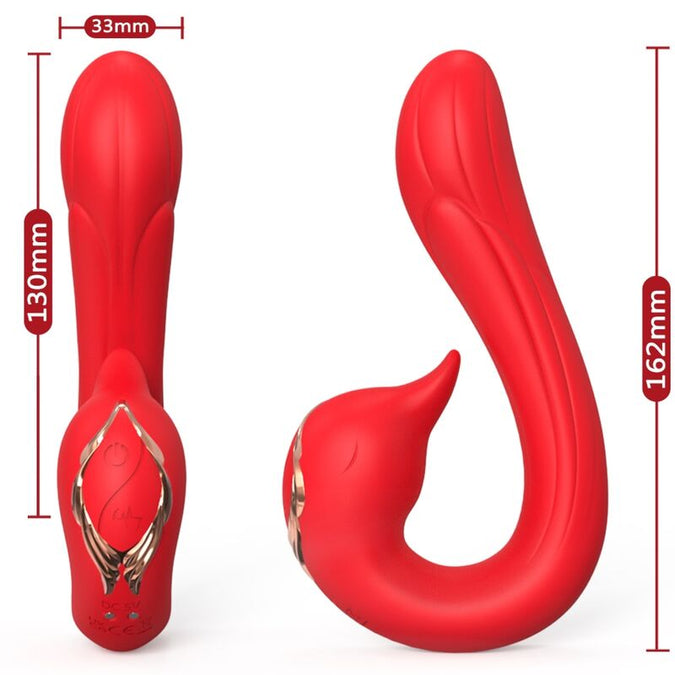 Armony – Delfin vibrator met meerdere standen en warmtefunctie Rood