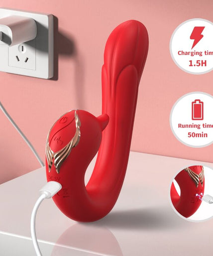 Armony – Delfin vibrator met meerdere standen en warmtefunctie Rood Armony – Delfin vibrator met meerdere standen en warmtefunctie Rood