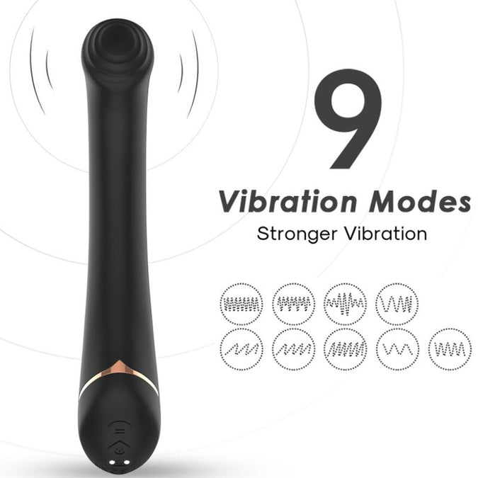 ARMONY - VIBRATOR PLATTE KOP SILICOON ZWART