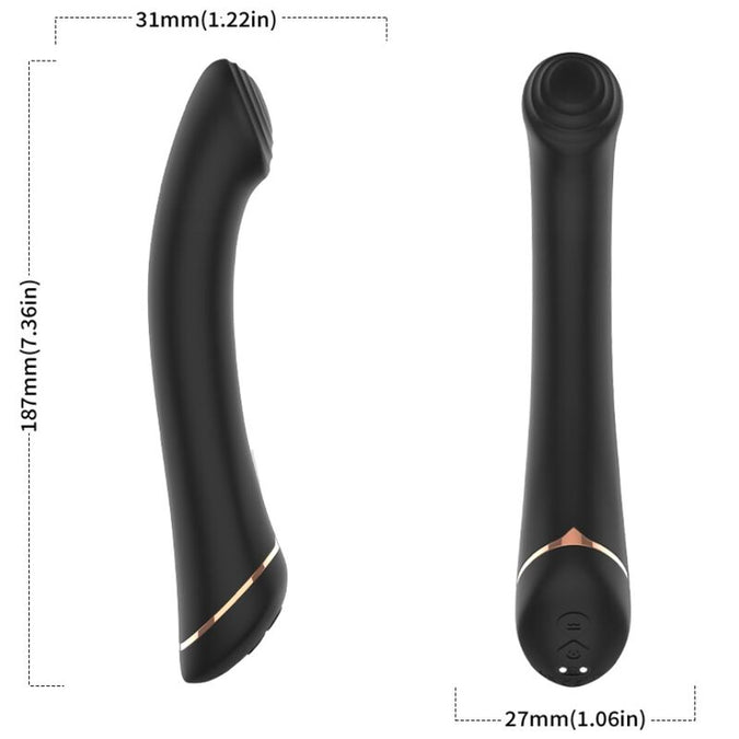 ARMONY - VIBRATOR PLATTE KOP SILICOON ZWART