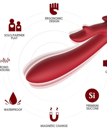 ARMONY - ELK VIBRATOR RABBIT CURVED RED ARMONY - ELK VIBRATOR RABBIT CURVED RED