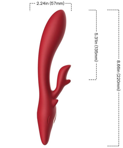ARMONY - ELK VIBRATOR RABBIT CURVED RED ARMONY - ELK VIBRATOR RABBIT CURVED RED