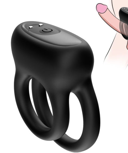 ARMONY - DOUBLE RING VIBRATOR BLACK ARMONY - DOUBLE RING VIBRATOR BLACK