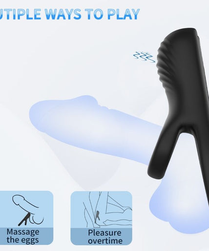 ARMONY - DOUBLE RING VIBRATOR BLACK ARMONY - DOUBLE RING VIBRATOR BLACK