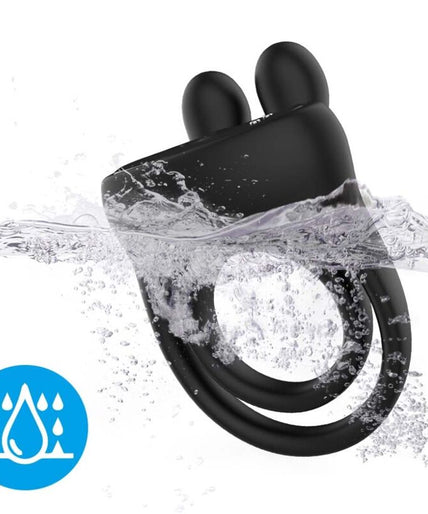 ARMONY - RING VIBRATOR RABBIT BLACK ARMONY - RING VIBRATOR RABBIT BLACK