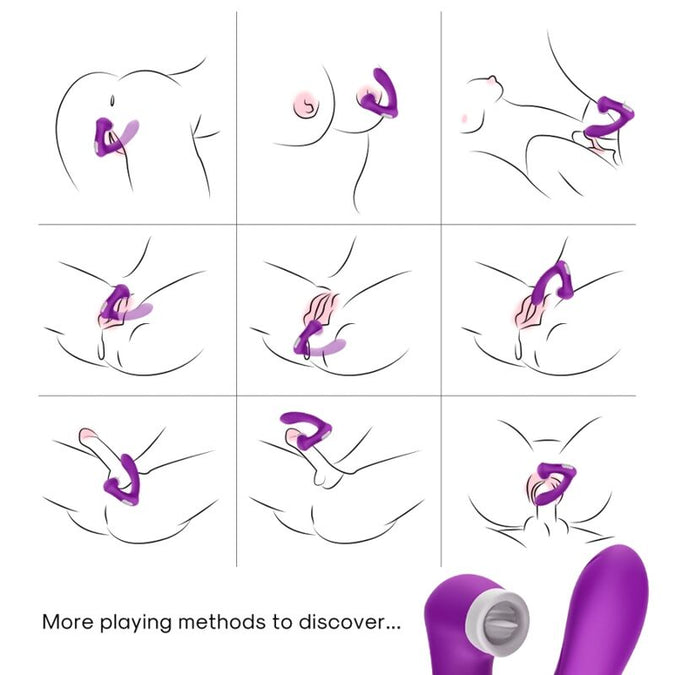 ARMONY - SECRETKISS LIKKENDE TRILLENDE CLIT & GEBOGEN PAARSE VIBRATOR