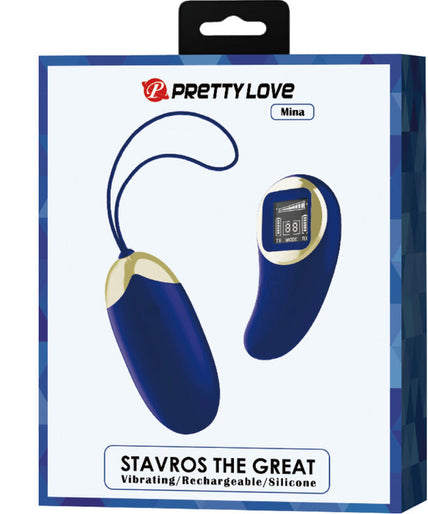PRETTY LOVE - MINA VIBRATING EGG REMOTE CONTROL BLUE PRETTY LOVE - MINA VIBRATING EGG REMOTE CONTROL BLUE