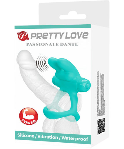 PRETTY LOVE - DANTE GREEN RABBIT VIBRATOR RING PRETTY LOVE - DANTE GREEN RABBIT VIBRATOR RING