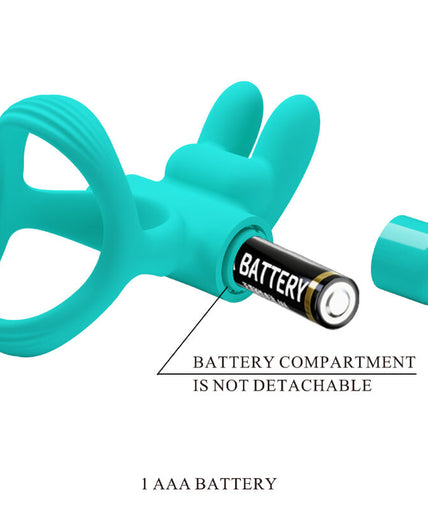 PRETTY LOVE - DANTE GREEN RABBIT VIBRATOR RING PRETTY LOVE - DANTE GREEN RABBIT VIBRATOR RING