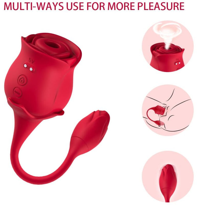 Armony – Pink Clitoris Sucker & Vibrator 10 Modes Red