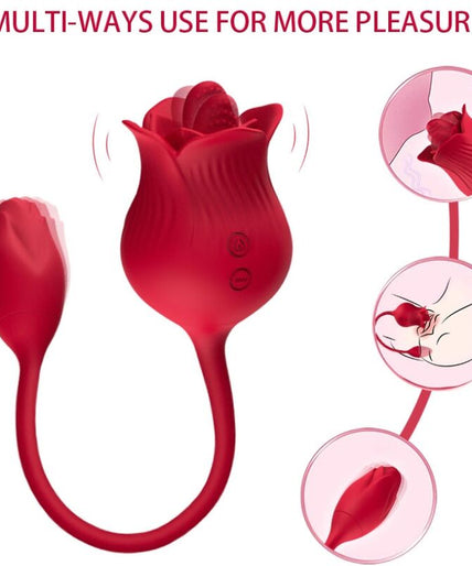 ARMONY - ROZE CLITORIS STIMULATOR VIBRATOR MET STAART 10 MODI ROOD ARMONY - ROZE CLITORIS STIMULATOR VIBRATOR MET STAART 10 MODI ROOD