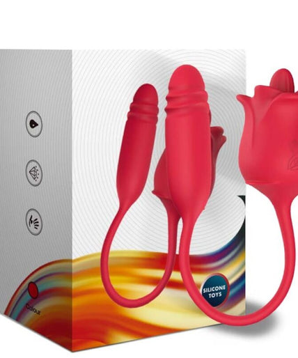 ARMONY - 3-IN-1 ROZE, STIMULATOR, ZUIGING EN UP&DOWN MET RODE STAART ARMONY - 3-IN-1 ROZE, STIMULATOR, ZUIGING EN UP&DOWN MET RODE STAART