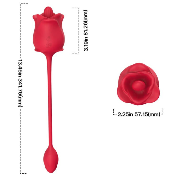 Armony – Pink 2 In 1 Suction Stimulator & Vibrator 10 Modes With Red Tail