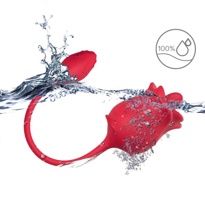 Armony – Pink 2 In 1 Suction Stimulator & Vibrator 10 Modes With Red Tail