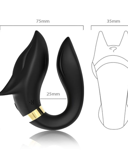 ARMONY - FOX VIBRATOR FOR COUPLES REMOTE CONTROL BLACK ARMONY - FOX VIBRATOR FOR COUPLES REMOTE CONTROL BLACK