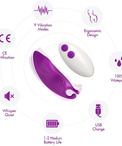 ARMONY - HONEYBEE WEARABLE PANTIES VIBRATOR G-SPOT REMOTE CONTROL PURPLE ARMONY - HONEYBEE WEARABLE PANTIES VIBRATOR G-SPOT REMOTE CONTROL PURPLE
